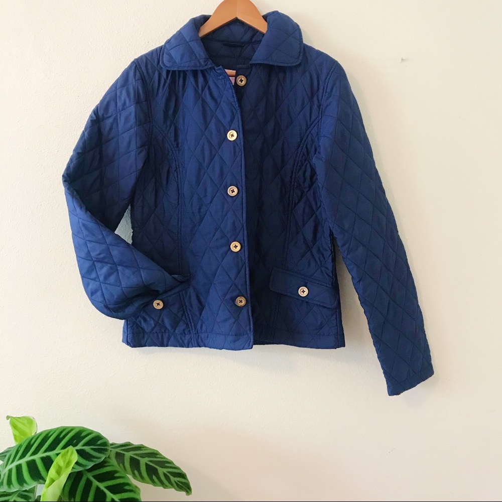Lily Pulitzer Navy Quilted Jacket